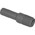 Genova Boshart Pipe Adapter, 12 in, MPT x Insert, Polyethylene, Gray UPPA-05